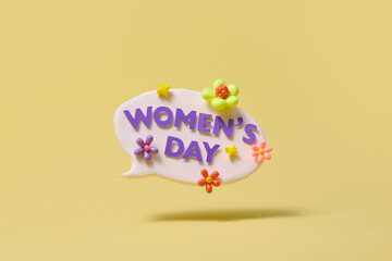 Happy women's day plasticien with text - women's day.