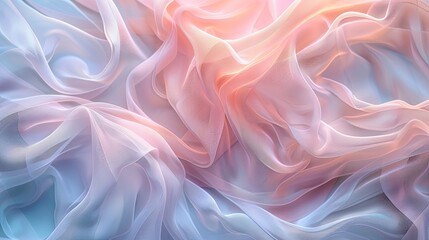 Fototapeta premium Abstract fabric background with delicate, lace-like patterns in soft color