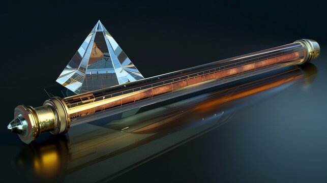 Periwinkle Surveying Rod and Prism, Used in Topographical Mapping