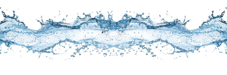 Water splashes isolated on transparent background