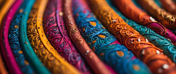 Colorful mandala fabric.