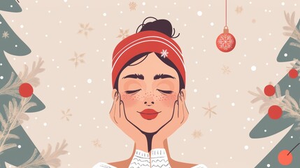Festive Skincare Infographic: Tips for Healthy Skin During Holiday Season with Makeup and Late Nights