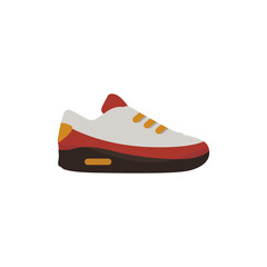 Stylish sneakers vector. Colored shoes logo. Sports sneakers vector. Sneakers simple icon on white background vector. Vector illustration.