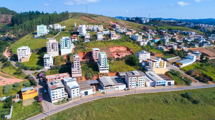Foto aérea de bairro urbano