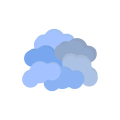 Cloud vector. Cloud with rain and lightning. Thunderstorm weather vector. Weather conditions. Vector cloud template. Storm vector. Vector illustration.