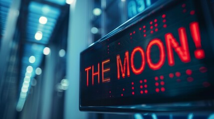 Fototapeta premium To The Moon Stock Ticker