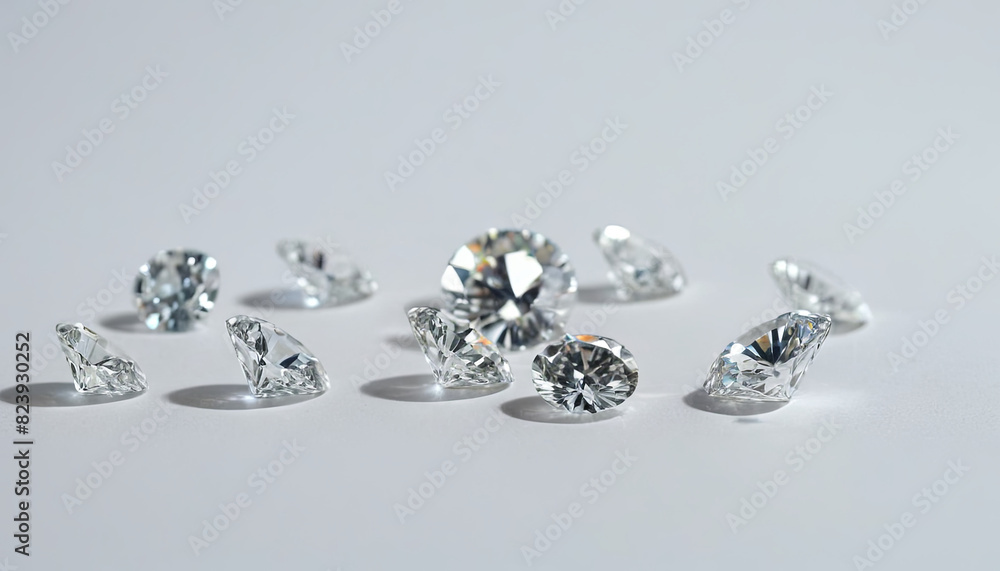 Aufkleber multiple diamonds arranged in a group on top of a table surface