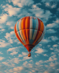 Hot Air Balloon Soaring Skyward.