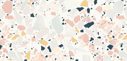 Elegant minimalist terrazzo pattern in pastel shades for a chic and contemporary wallpaper background suitable for kitchens.
