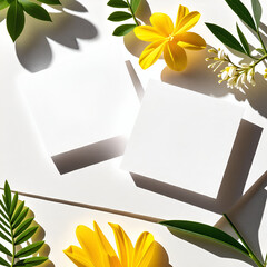 Mock-up, Summer business card, design. Generative AI