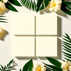 Mock-up, Summer business card, design. Generative AI