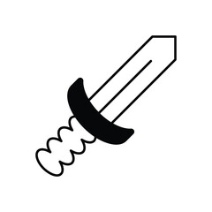 Sacrificial Knife vector icon