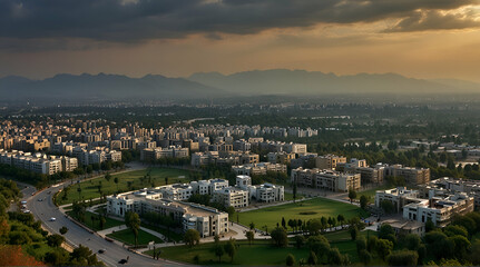 Obraz premium view of Islamabad, Pakistan ai genrative