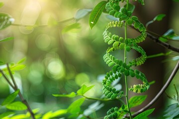 Sustainable Genetics: The Crucial Role of Green DNA in Environmental Balance. Plant's DNA helix as an essential part of the sustainability puzzle. 