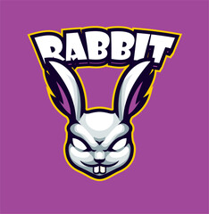 rabbit logo, bunny logo, esport logo, gaming logo, team logo	