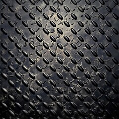 A diamond plate metal texture, its raised diamonds providing a rugged, non-slip surface, catching the light in a way that emphasizes its strength.
