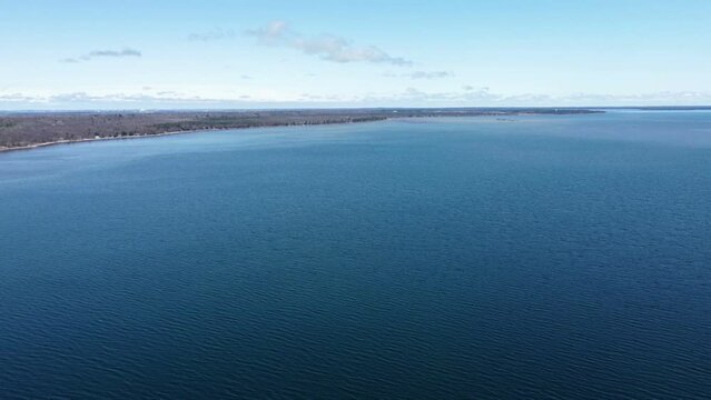 Sault Ste. Marie Canada nature area Gros Cap Bluffs drone shot time lapse two