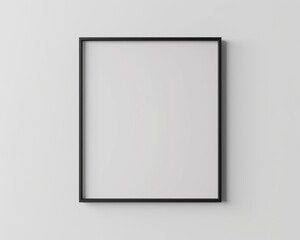 Square Poster. Minimalist Black Frame Mockup for Modern and Elegant Presentation