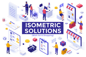Isometric Business Scene Vector