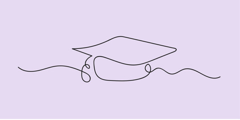 graduation one line art
