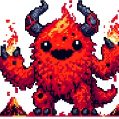 Obraz premium Pixel art monster