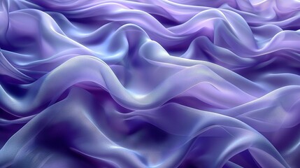 A wave of blue and purple fabric with numerous folds in its center as depicted by a computer-generated image