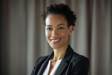 confident multiracial businesswoman smiling at camera leadership portrait photo - Powered by Adobe