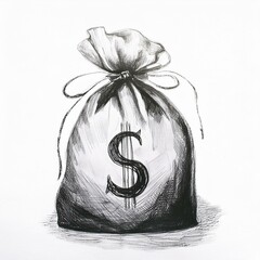 Sketch of a bag of money