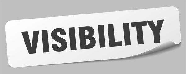 visibility sticker. visibility label