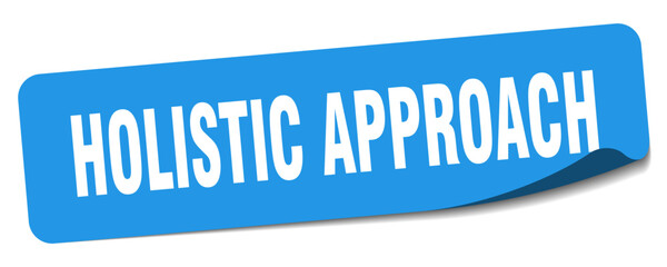 holistic approach sticker. holistic approach label