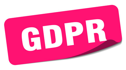 gdpr sticker. gdpr label