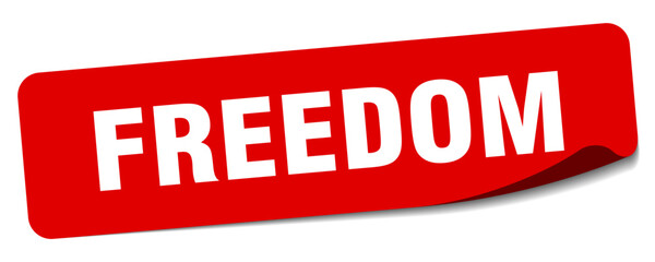 freedom sticker. freedom label