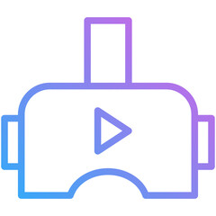 vr gradient line icon
