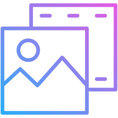picture gradient line icon