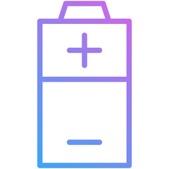 Obraz premium battery gradient line icon