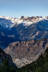 view of the city from the mountains