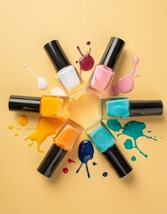 Obraz premium nail polish on simple background