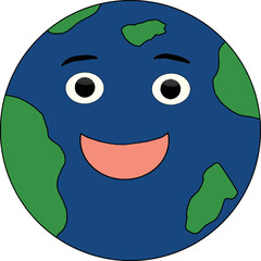 green earth with a smile