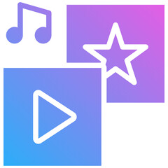 entertainment gradient fill icon