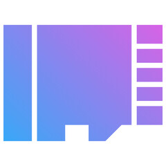 sd card gradient fill icon