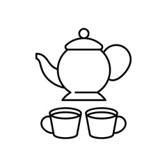 Ornate Tea Set vector icon