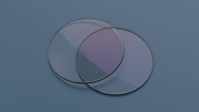 Pair of uncut eyeglass lenses