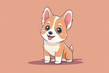 cute cartoon dog character illustration adorable canine friend digital drawing