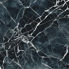 A minimalist abstract marble texture, where delicate veins of silver thread through a sea of pure, matte black marble.