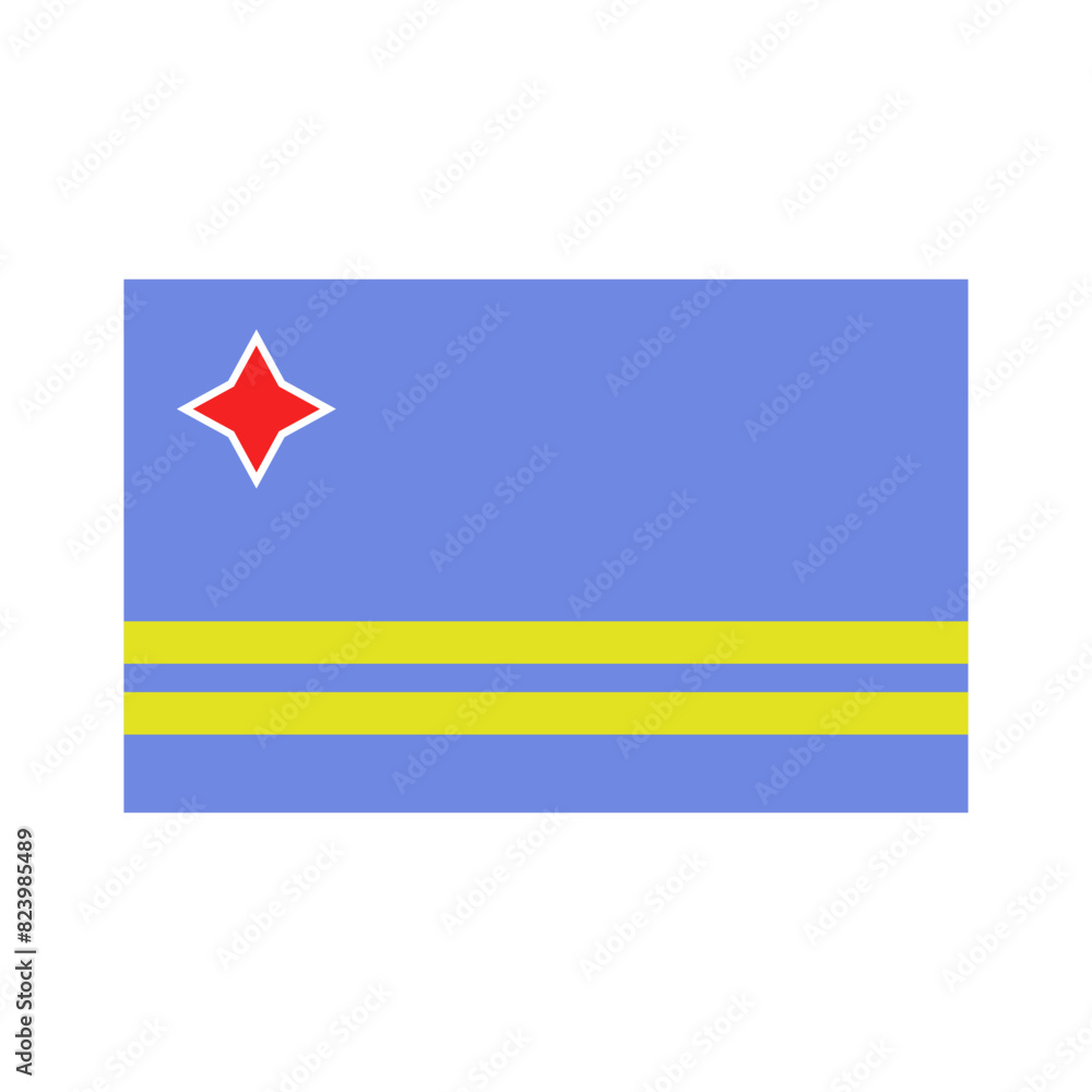 Wall mural aruba flag