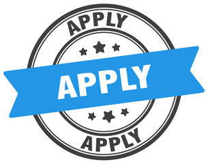 apply stamp. apply label on transparent background. round sign