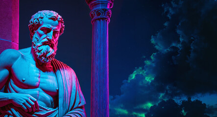 roman emperor statue and Monuments of Greece	