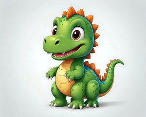 Fototapeta premium green dinosaur cartoon