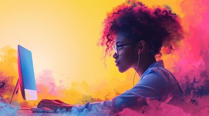 Inclusive Workplace: LGBTQ Manager Leading Video Conference with Diverse Remote Team Members