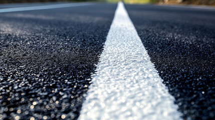 Asphalt road driving lines